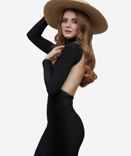 Eterna long dress black