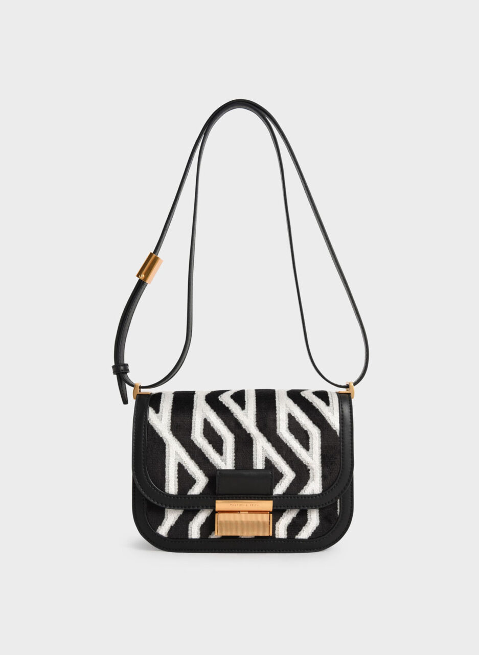 Charlot Jacquard Printed Bag - Black