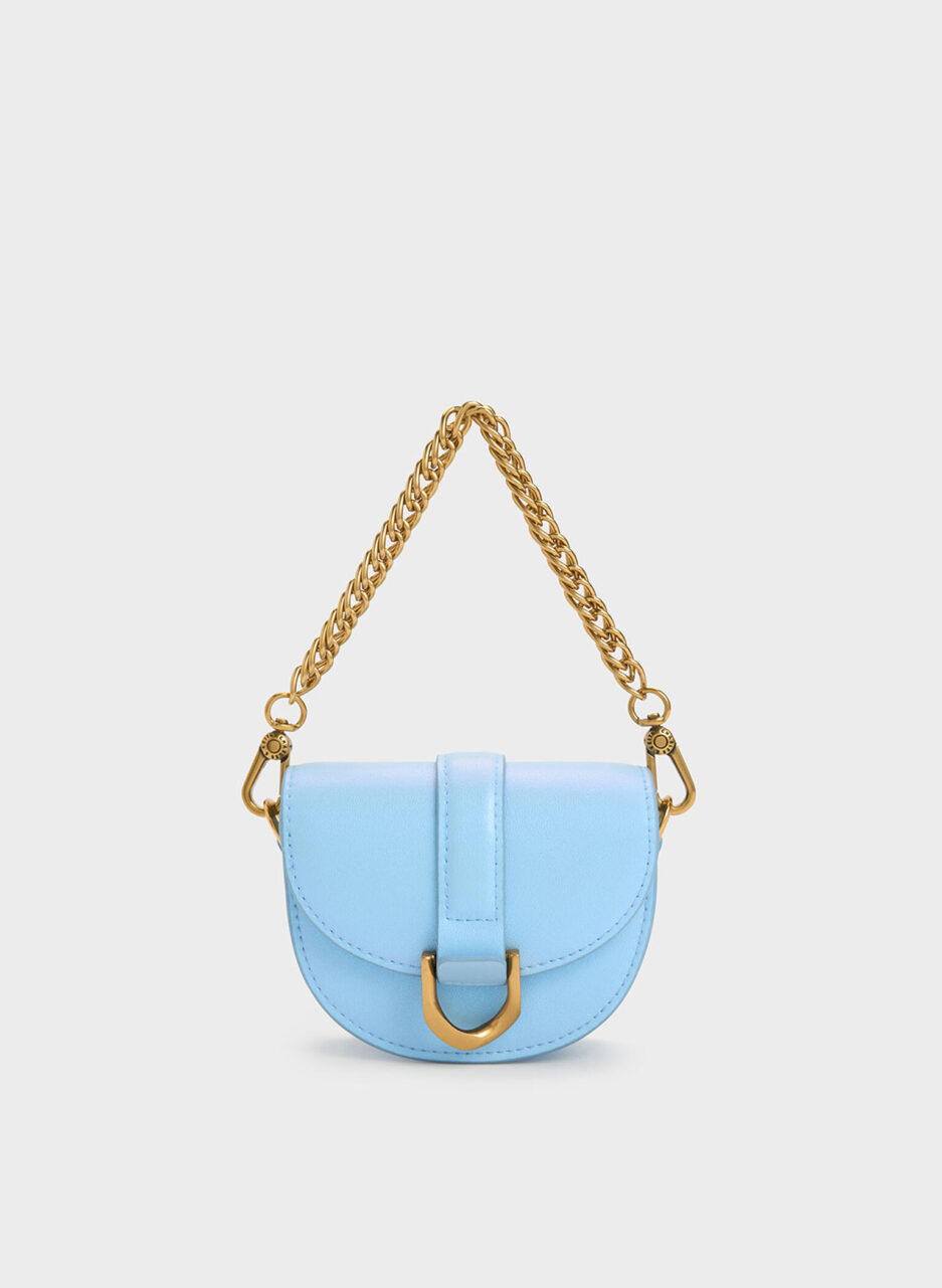 Micro Gabine Saddle Bag - Light Blue