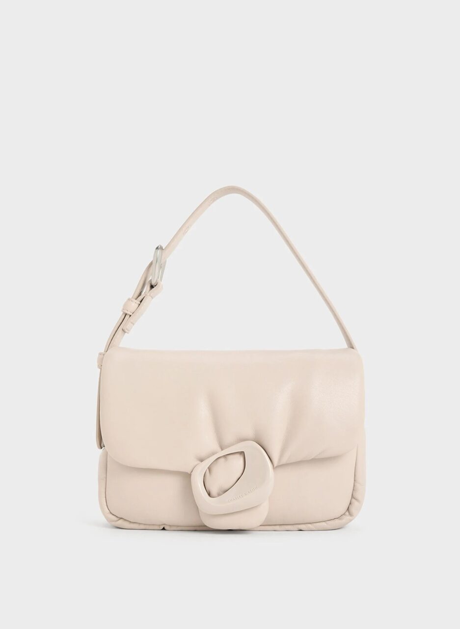 Moore Padded Shoulder Bag - Ivory
