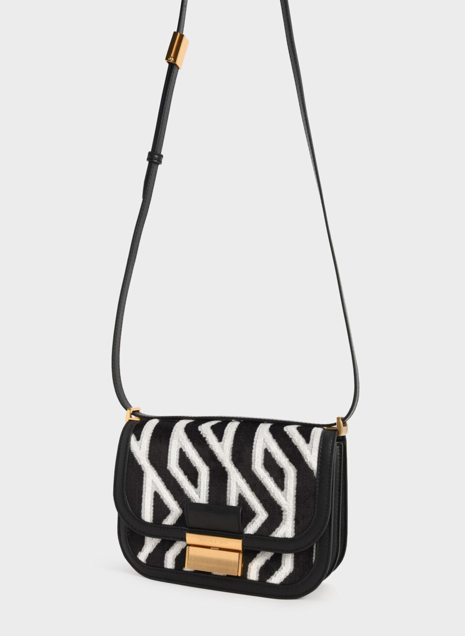 Charlot Jacquard Printed Bag - Black - 图片 2