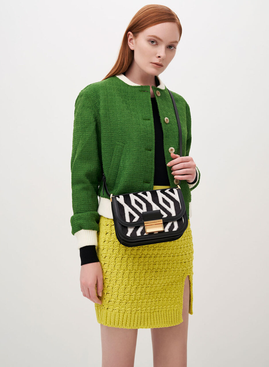 Charlot Jacquard Printed Bag - Black - 图片 4