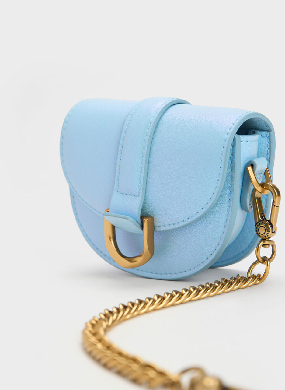 Micro Gabine Saddle Bag - Light Blue - 图片 4