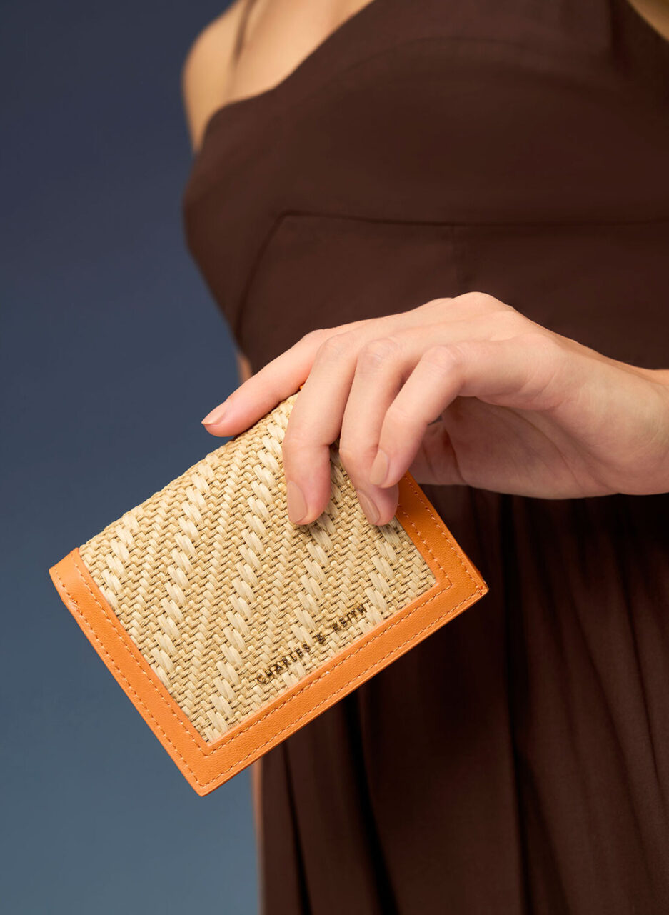 Snap Button Mini Short Wallet - Orange - 图片 4