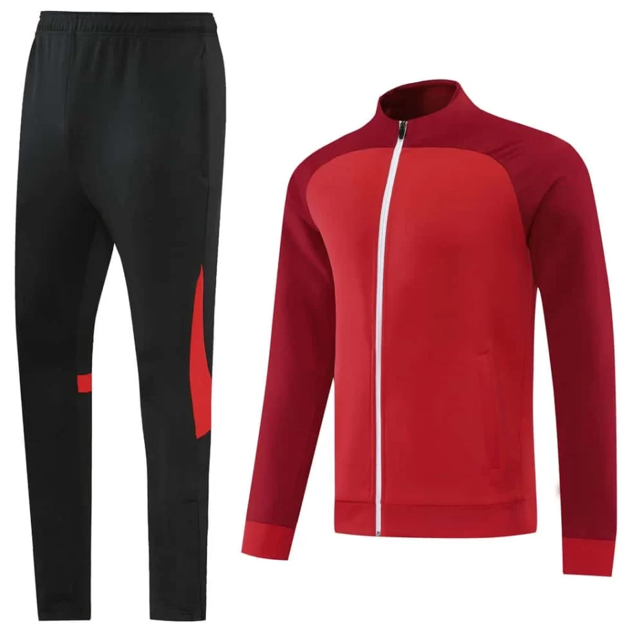 Maroon Training Tracksuit Set - Style A (S-2XL) - 图片 2