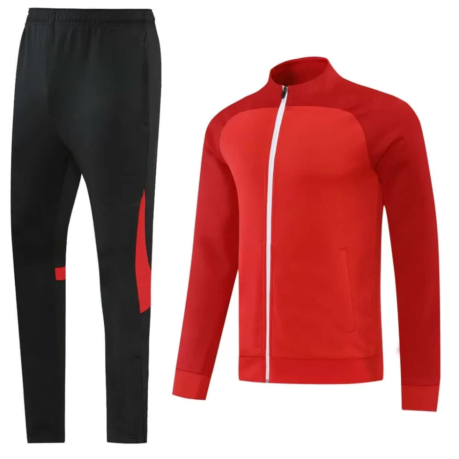 Bright Red Training Tracksuit Set - Style A (S-2XL)
