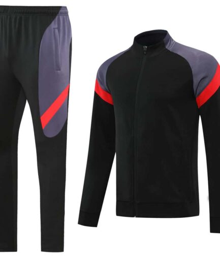 Black & Purple Training Tracksuit Set - Style C (S-2XL)