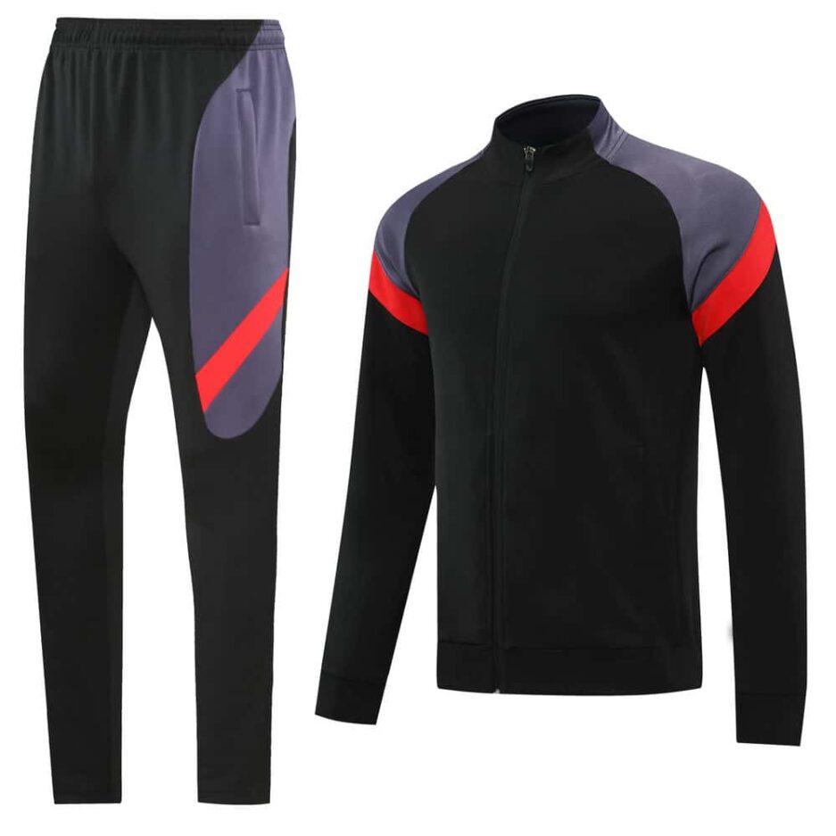 Black & Purple Training Tracksuit Set - Style C (S-2XL)