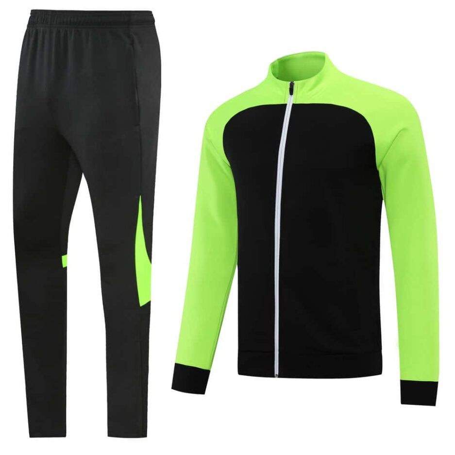 Black & Green Training Tracksuit Set - Style D (S-2XL)