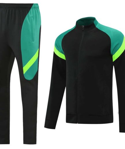Black & Green Training Tracksuit Set - Style C (S-2XL)