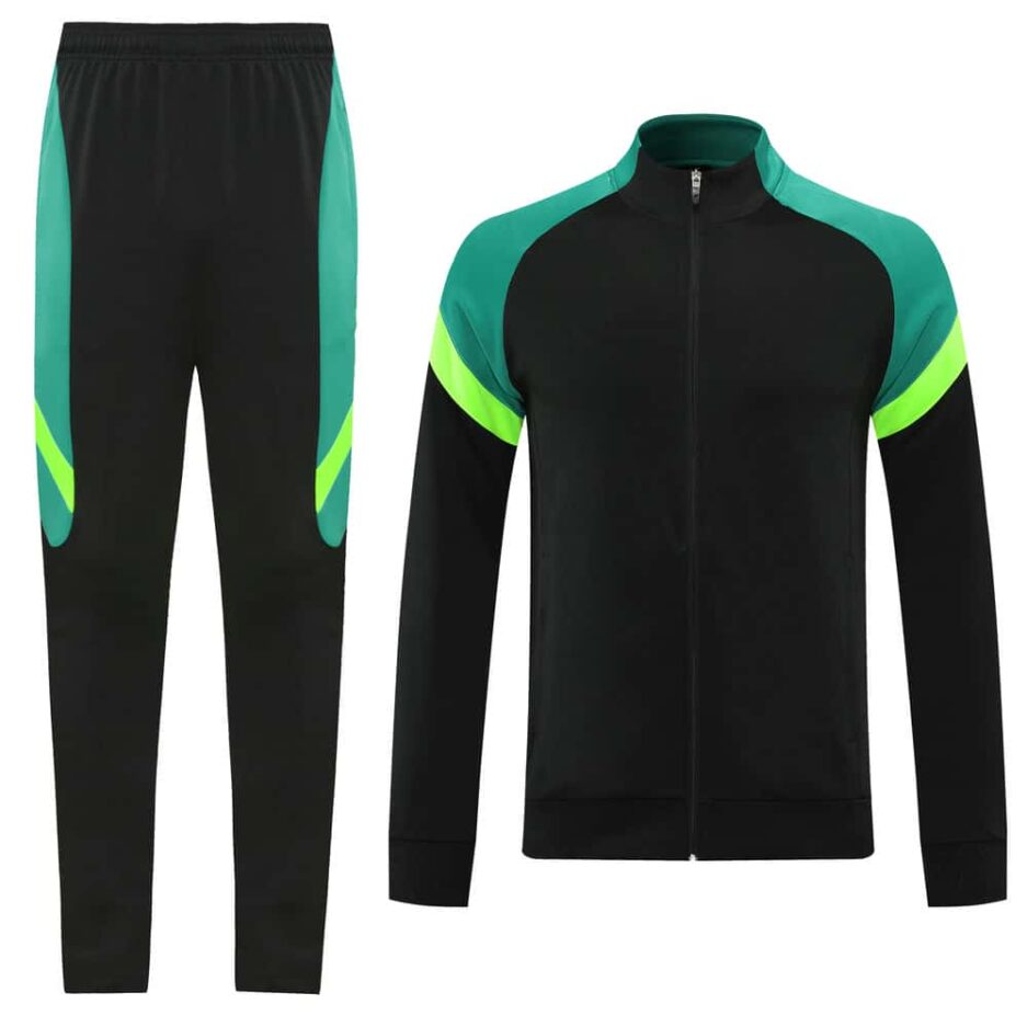 Black & Green Training Tracksuit Set - Style C (S-2XL) - 图片 7