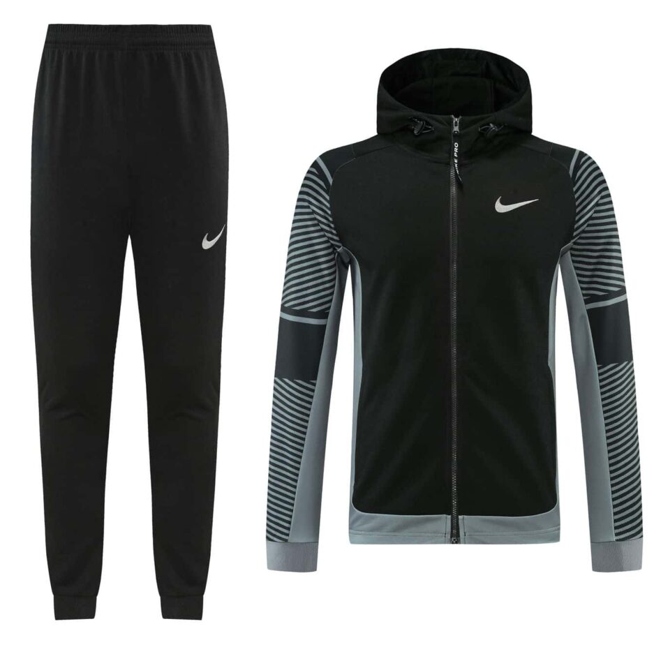 Black & Grey Training Tracksuit Set - Style D (S-2XL) - 图片 8